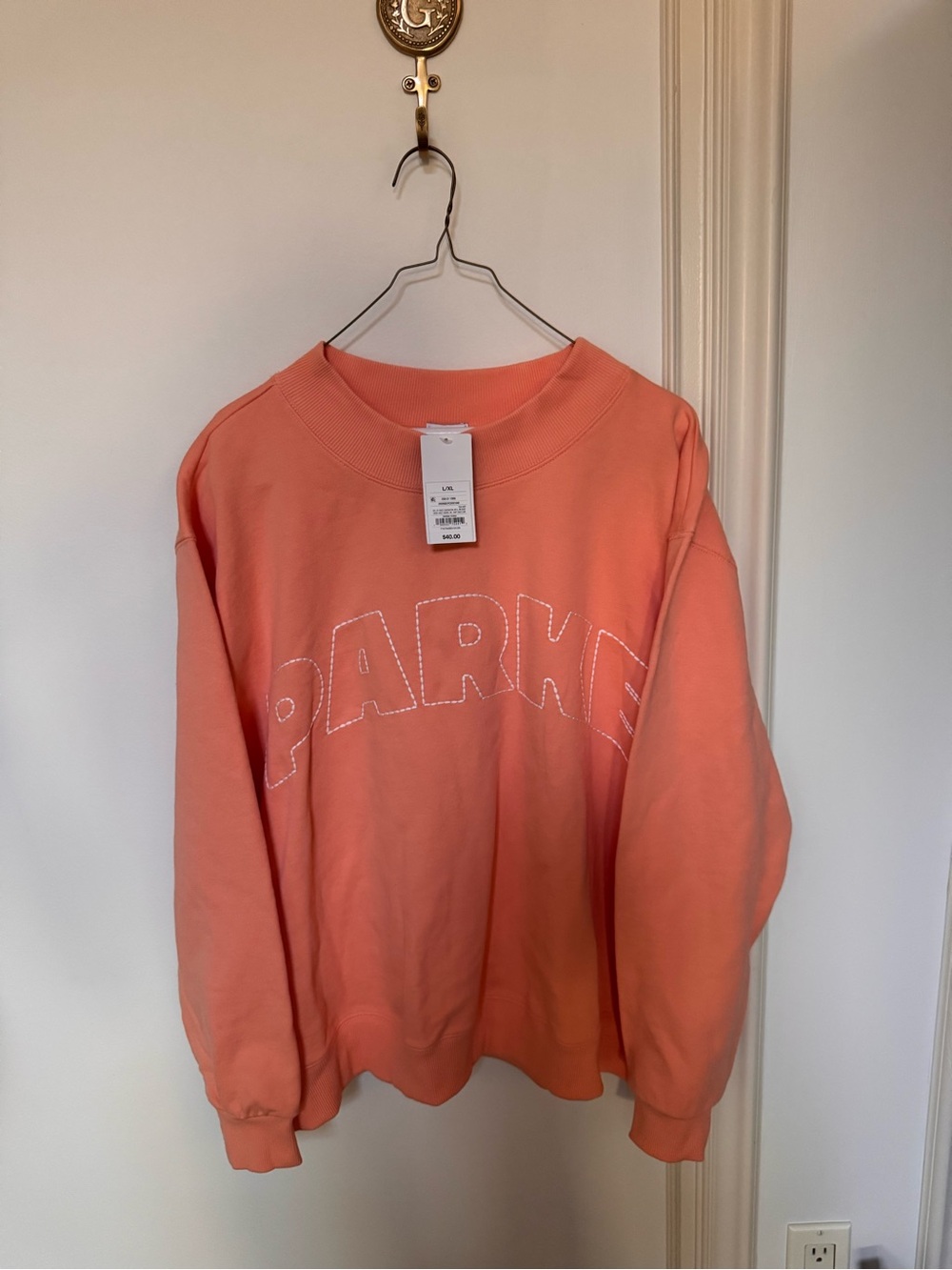 Coral Pink Mockneck sweatshirt